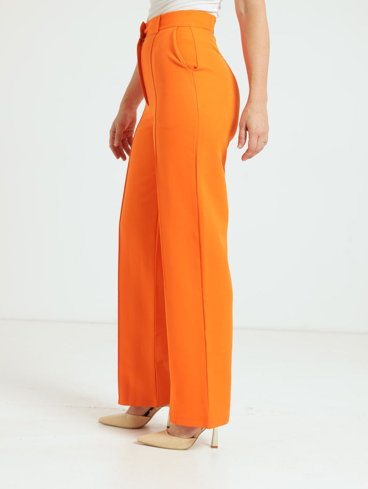 Straight Leg Pants - Orange