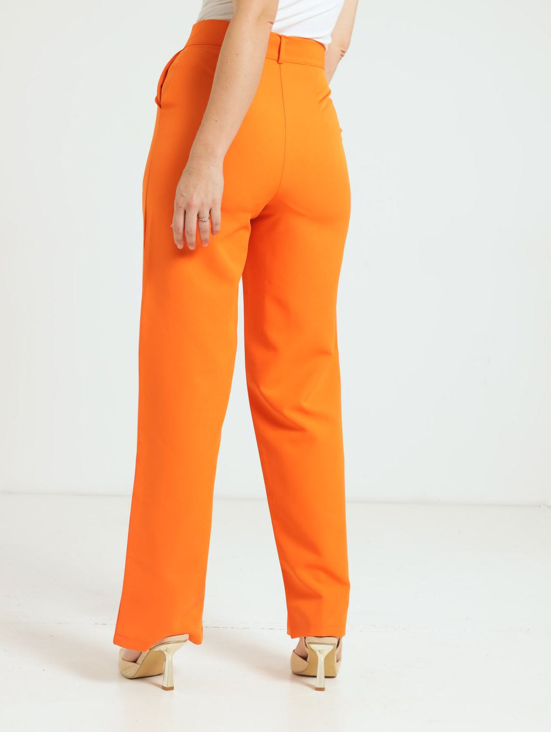 Straight Leg Pants - Orange