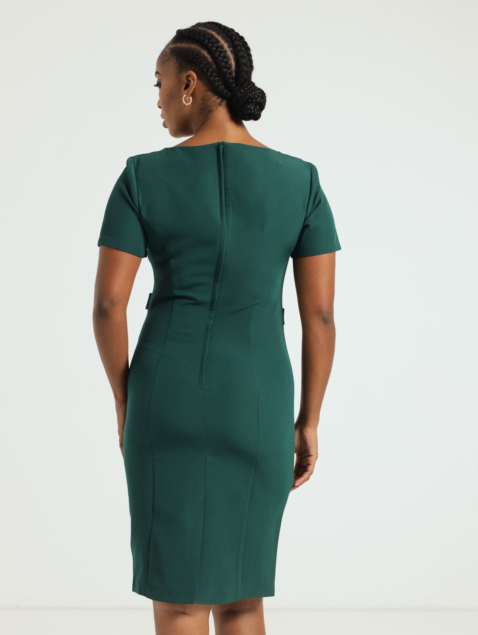 くろえり Squareneck Pencil Dress くろえり Squareneck Pencil Dress Women's Summer Work Pencil