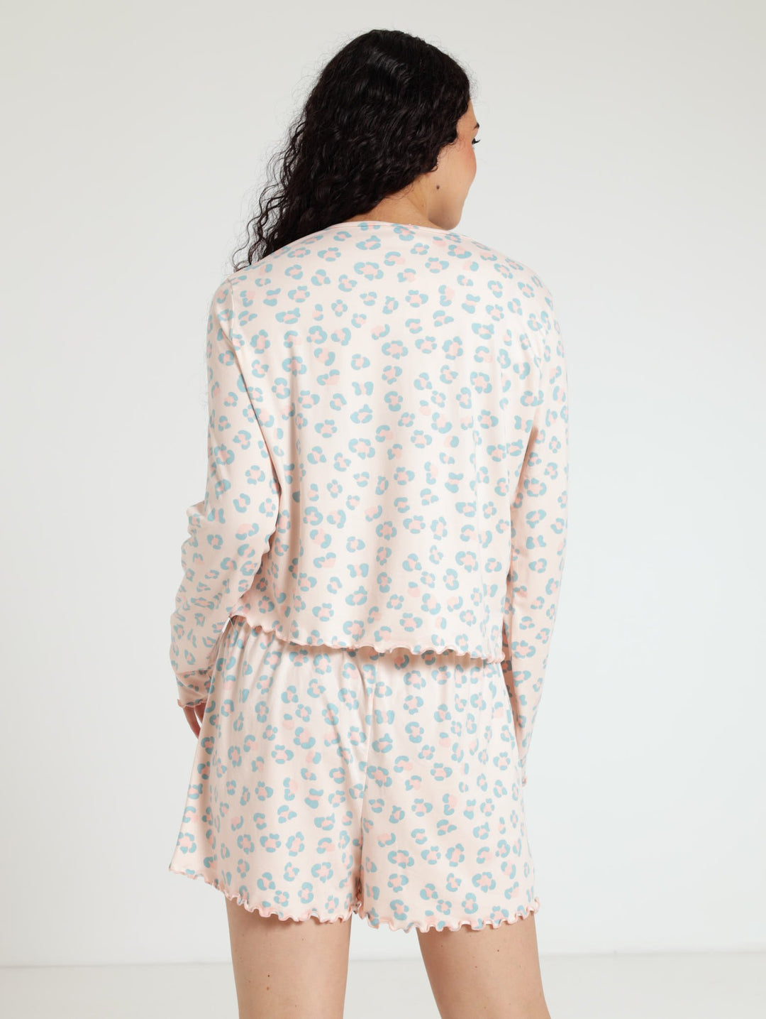 Tee And Short Ditsy Pj Set - Pink