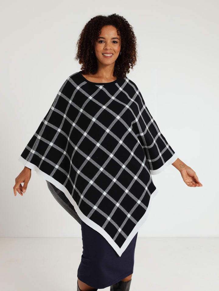 Poncho - Black/White