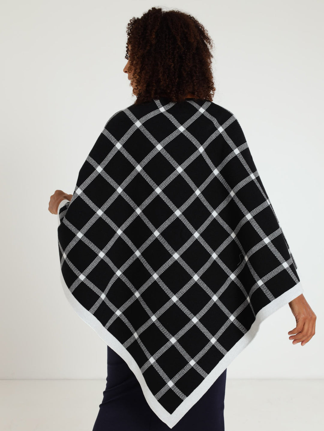 Poncho - Black/White