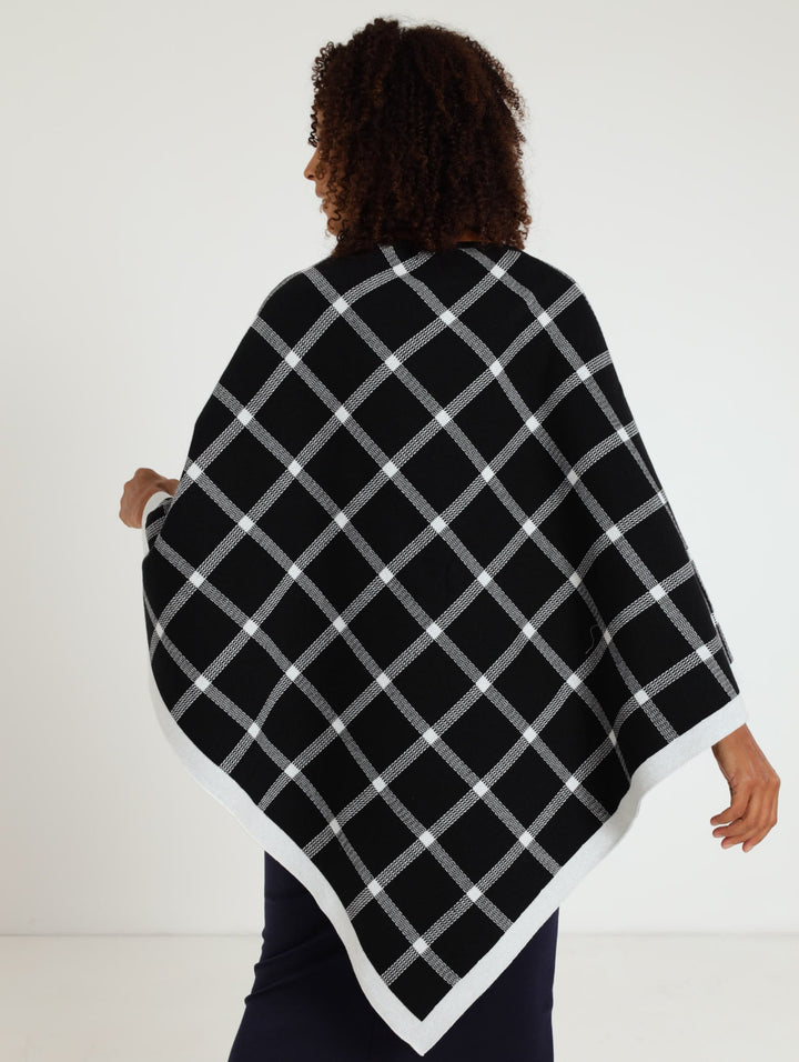 Poncho - Black/White