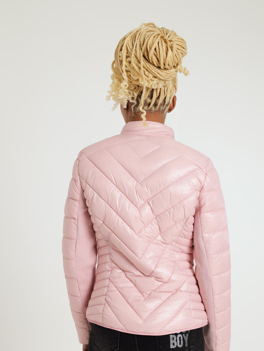 Basic Quilted Puffer Jacket - Pink
