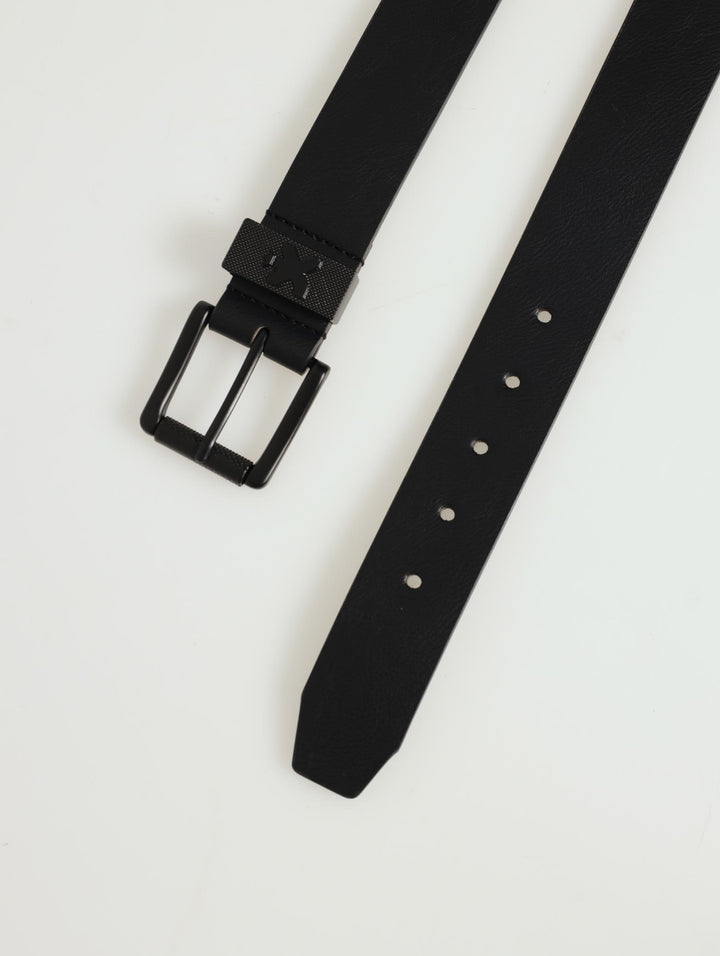 Roller Buckle Casual Belt - Black