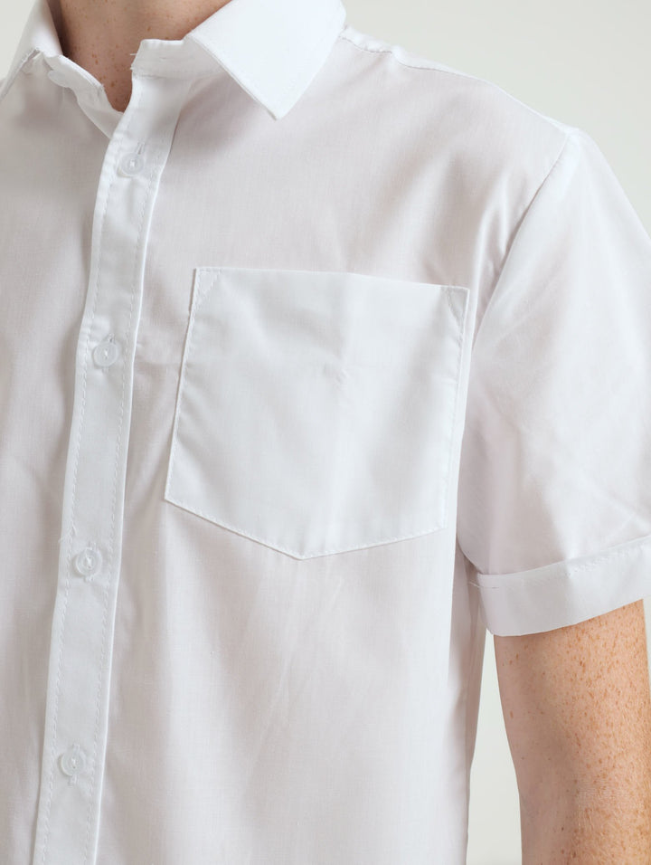 Boys 2 Pack Shirts - White