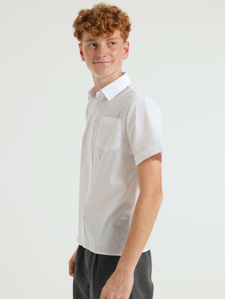 Boys Short Sleeve Shirt - White