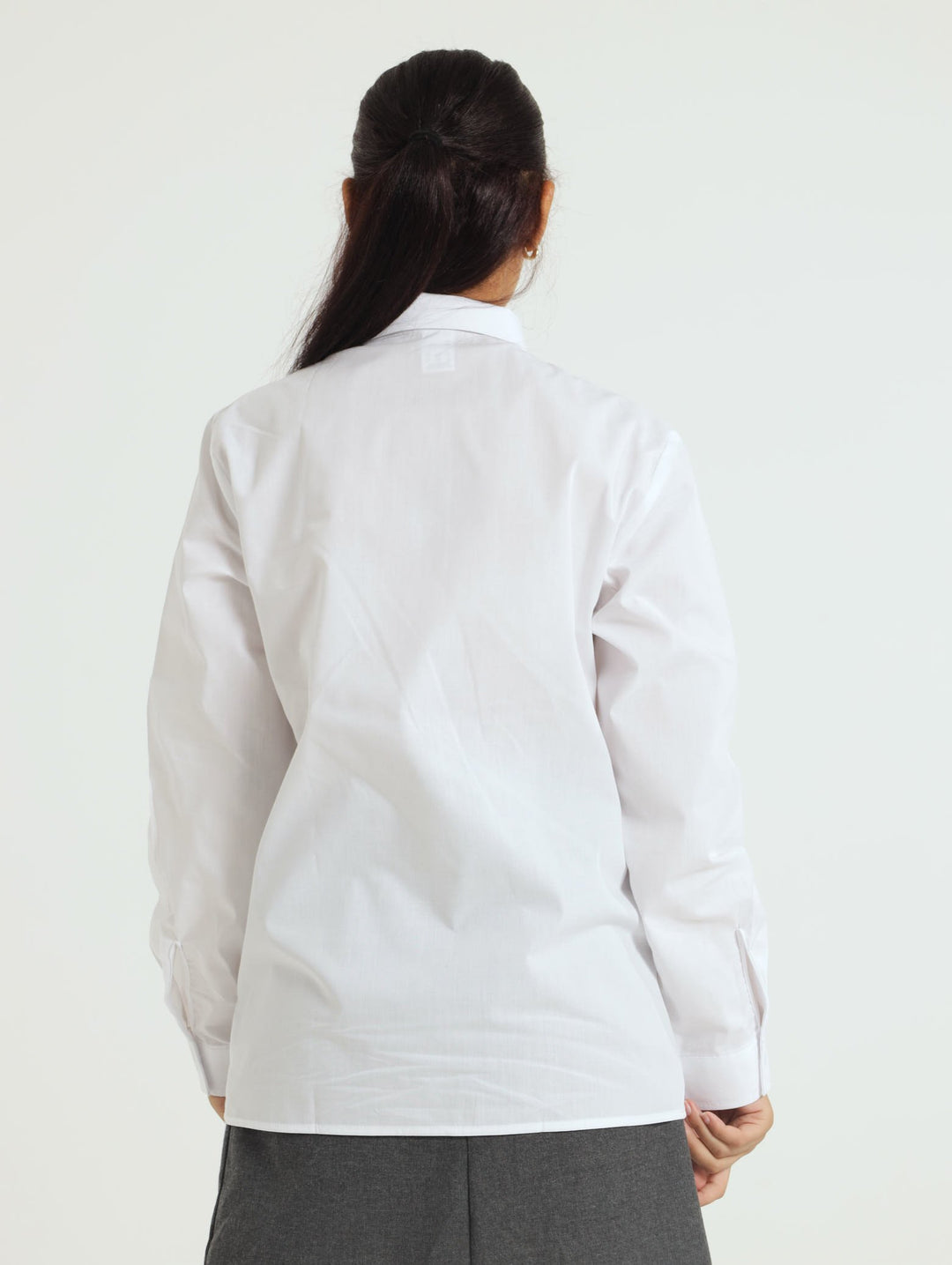 Girls Long Sleeve Shirt - White