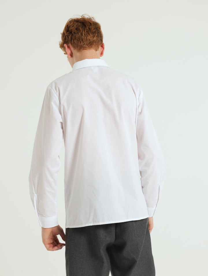 Boys Long Sleeve 2 Pack Shirts - White