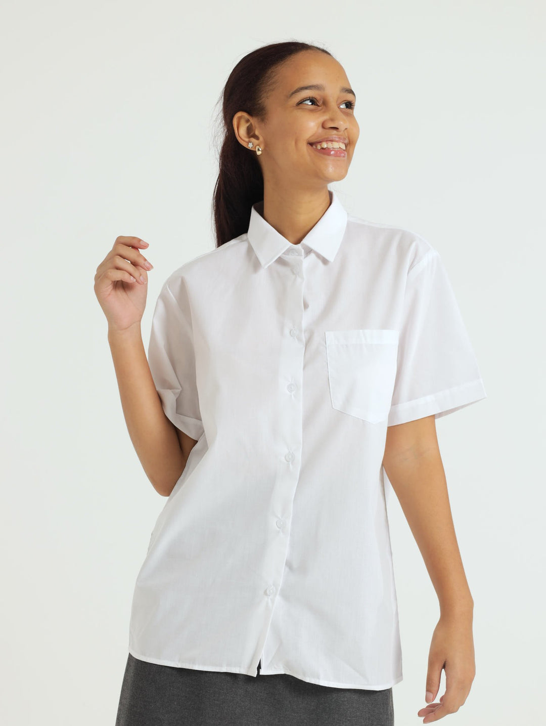 Girls 2 Pack Shirts - White