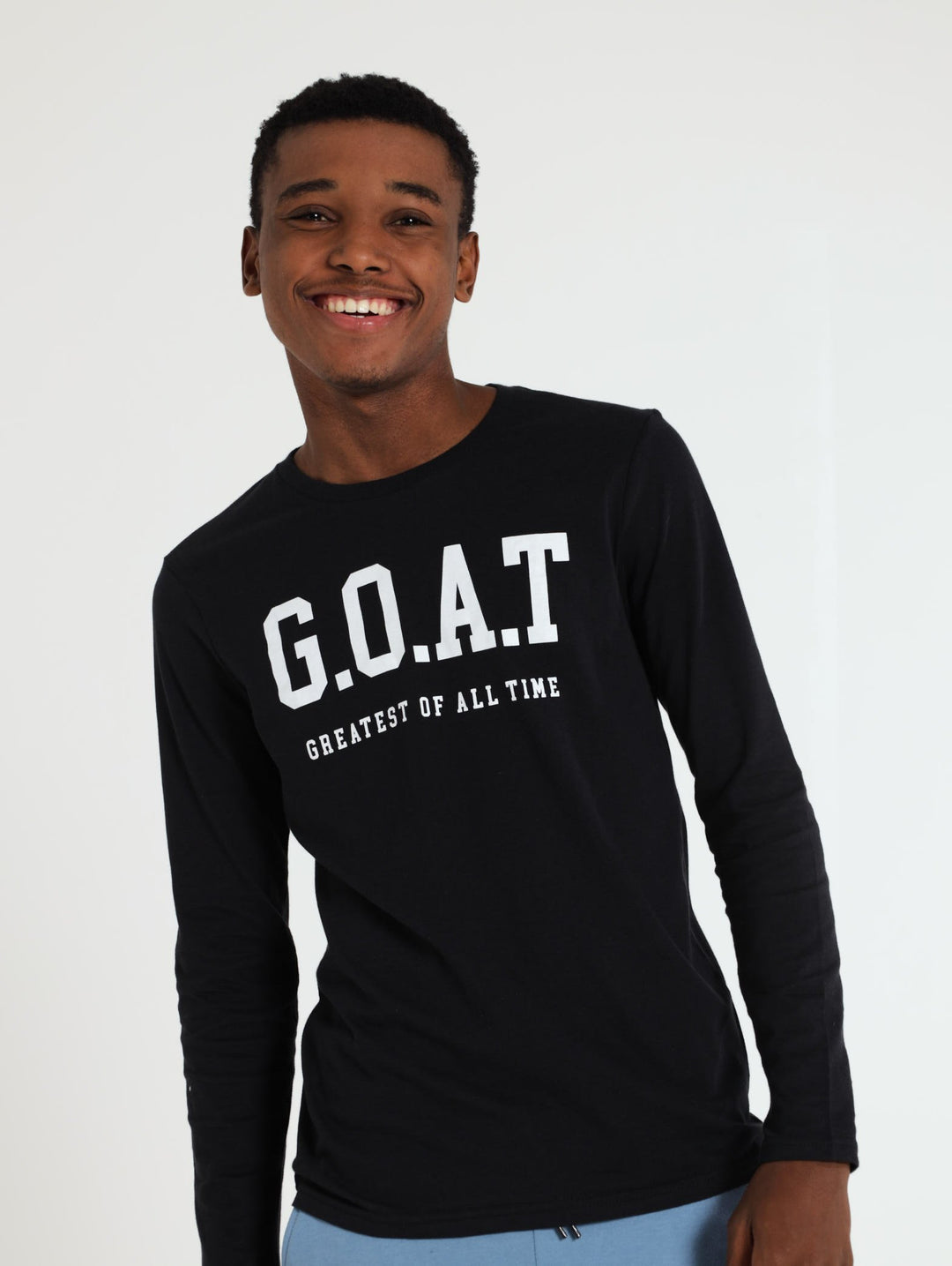 Long Sleeve Goat Tee - Black