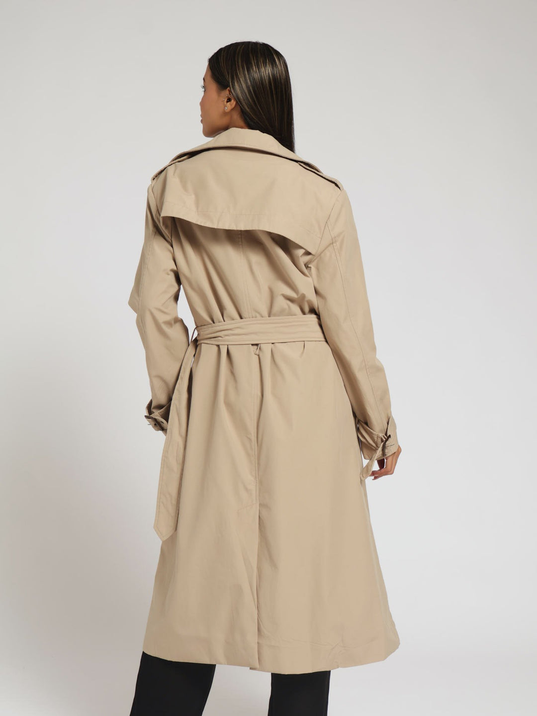 Fashion Trench Coat Jacket - Tan
