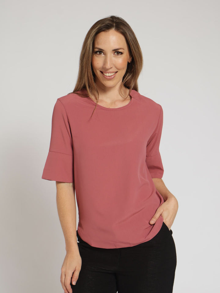 Button Detail Blouse - Dusty Pink