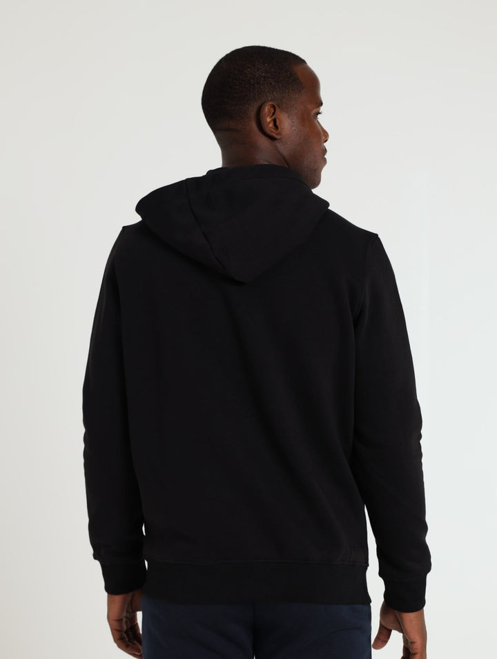 Hoody With Kangaroo Pocket - Black