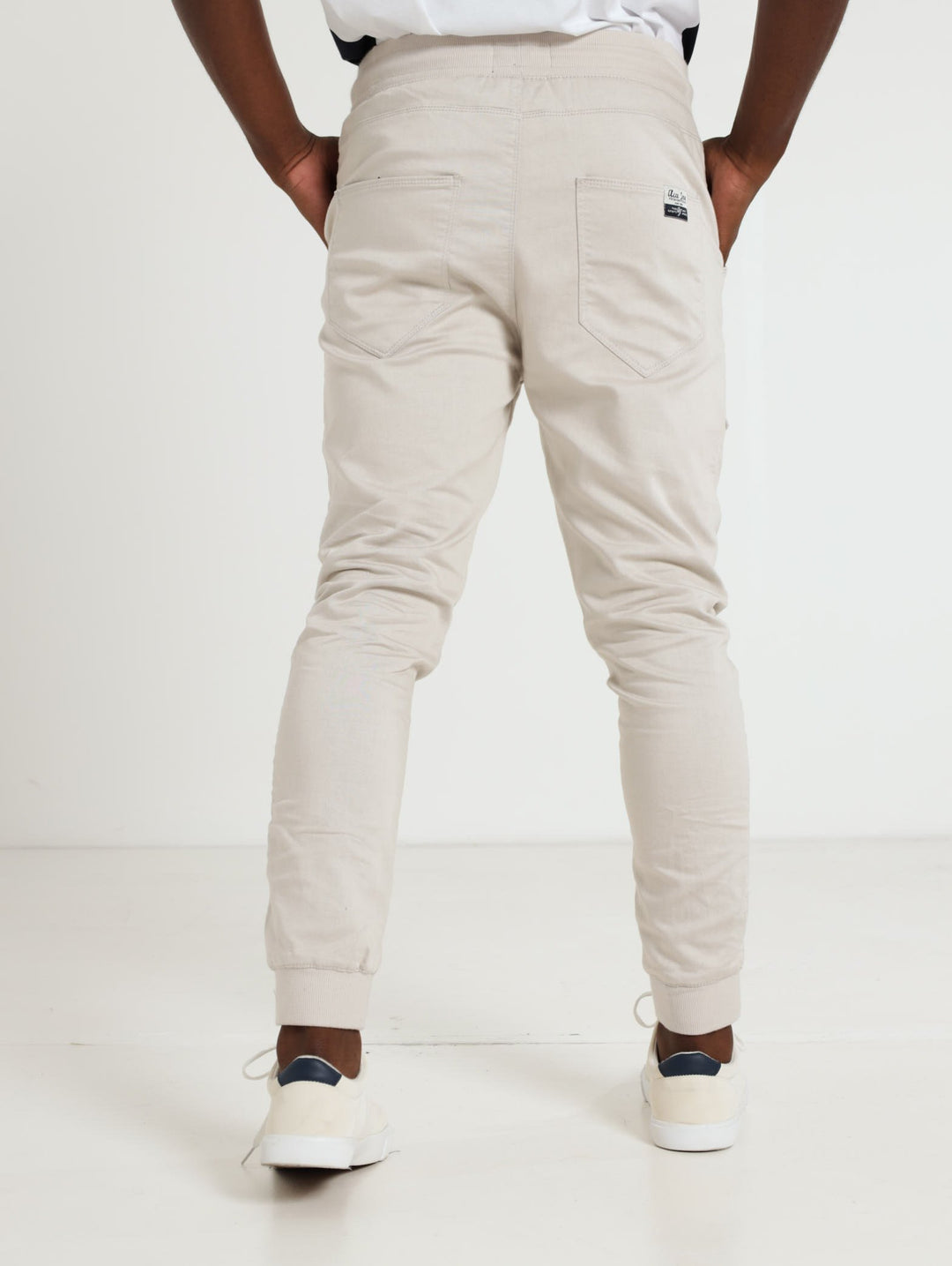 Soft Denim Joggers - Sand