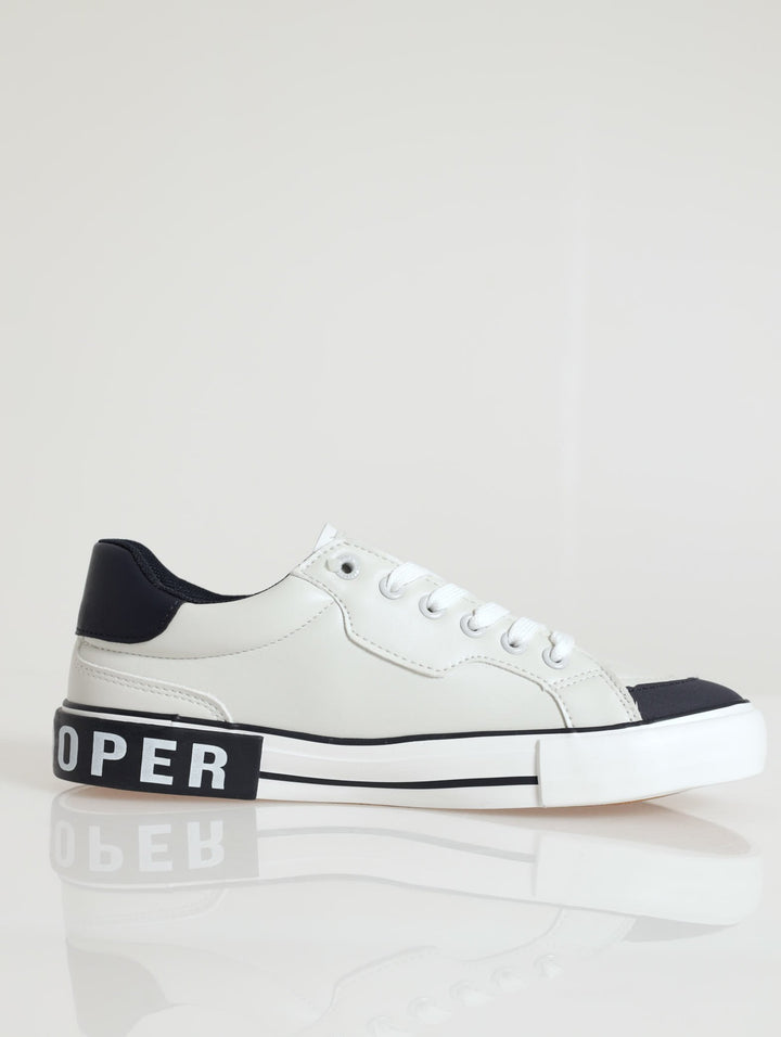 Branded Outsole Sneaker - Grey