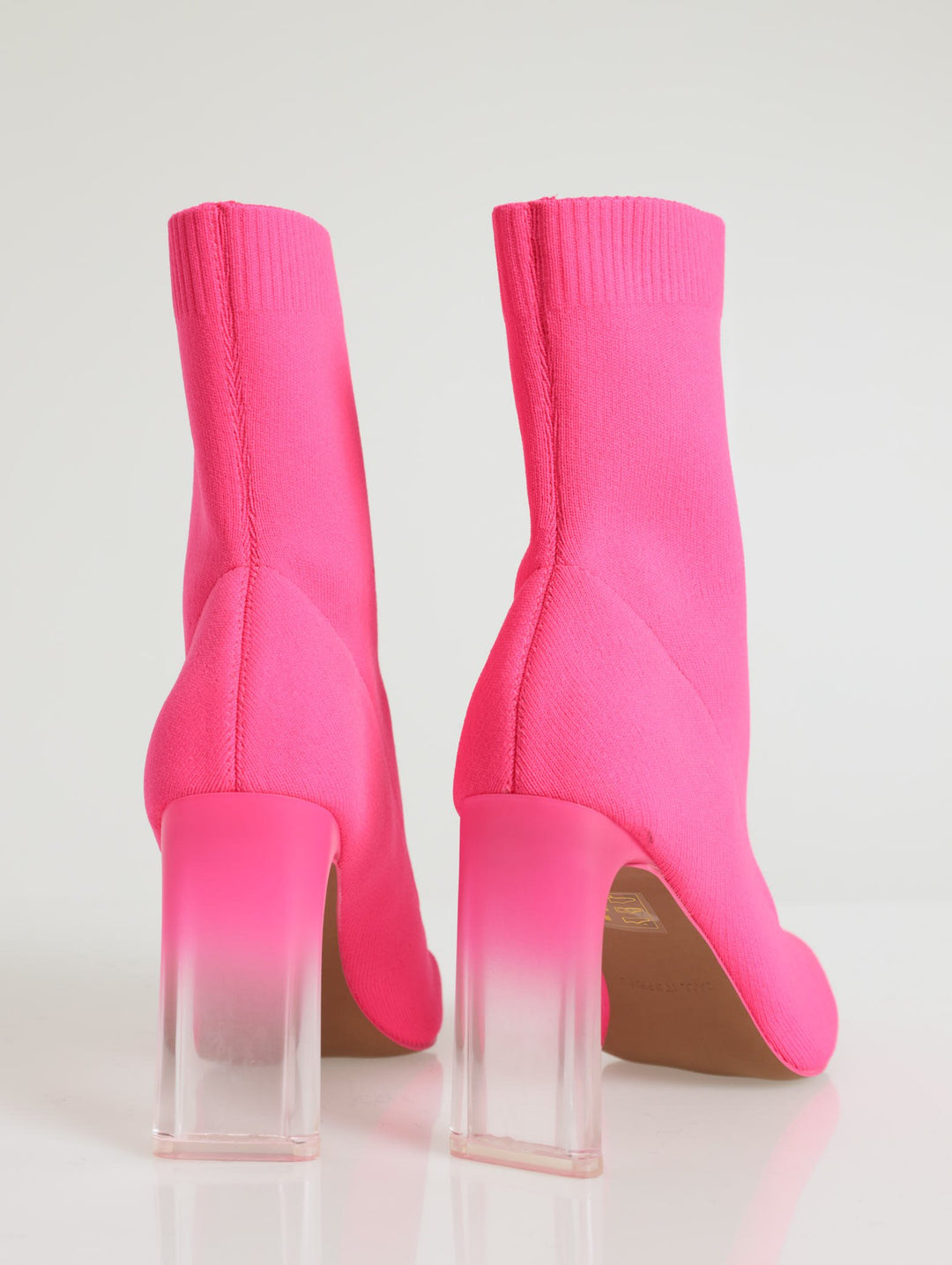 Noraah Thin Block High Heel Boot - Pink