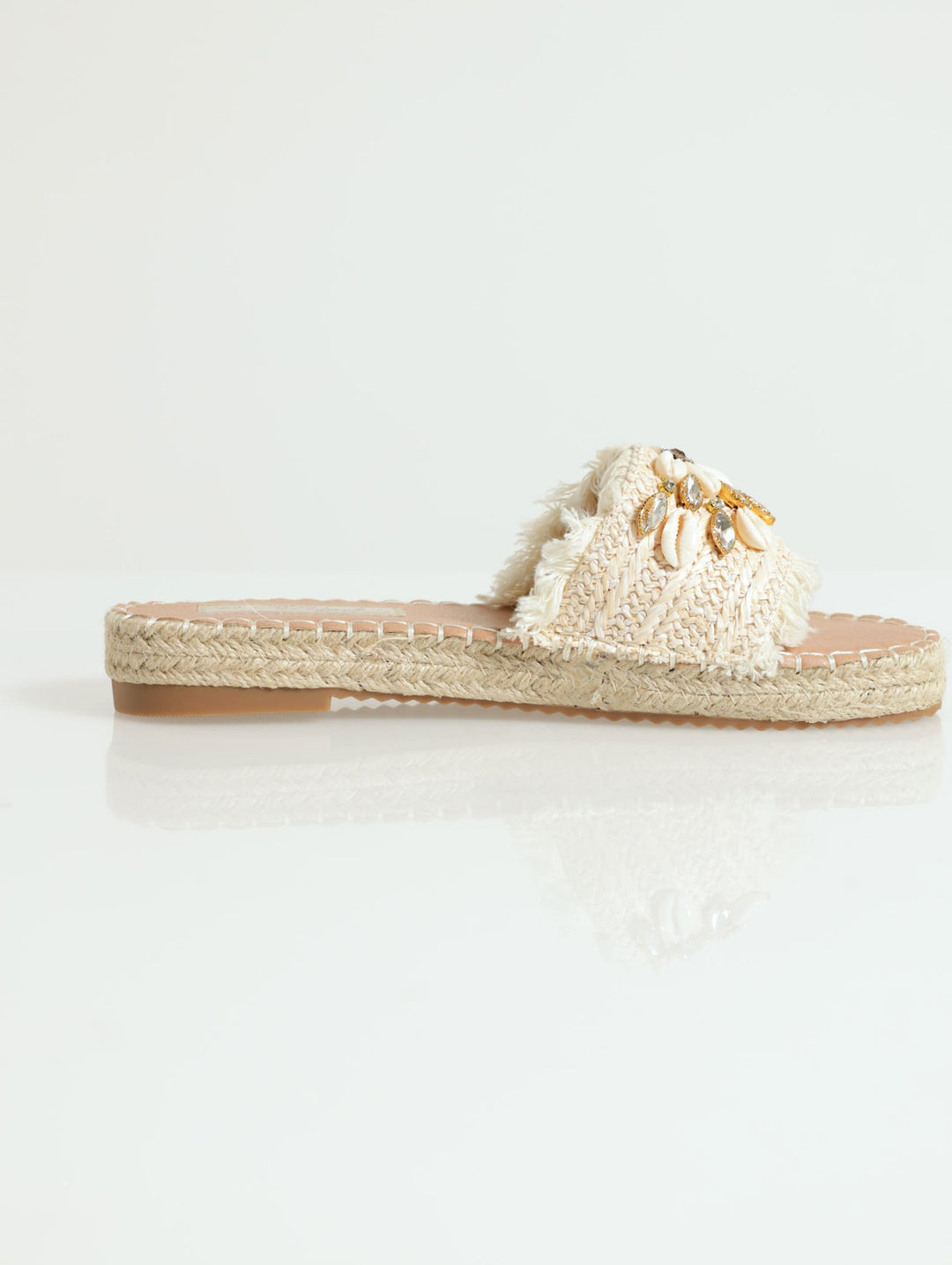 Cassia Espadrille Mule Sandal - Nude
