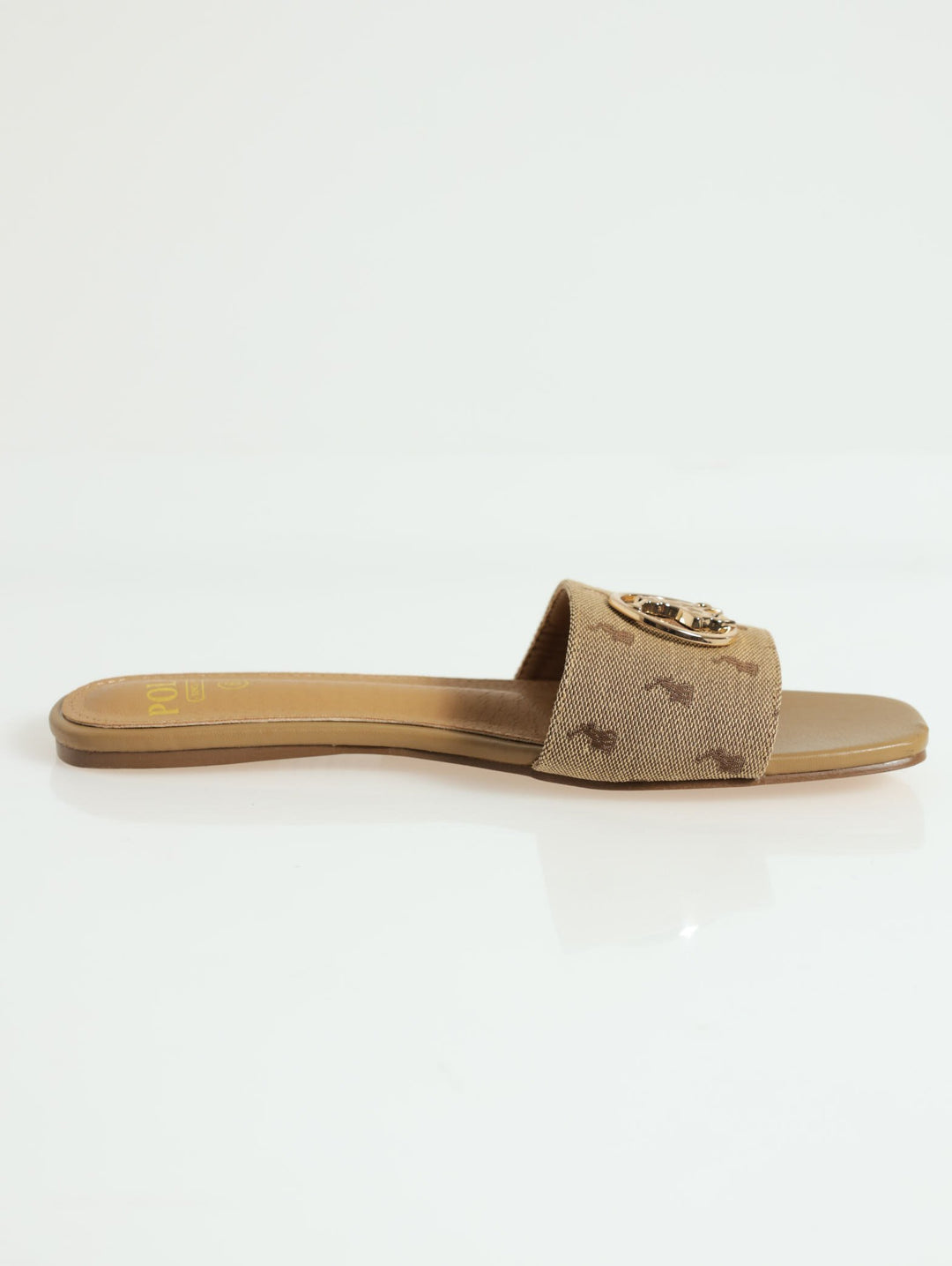 Monogram Mule Sandal - Stone