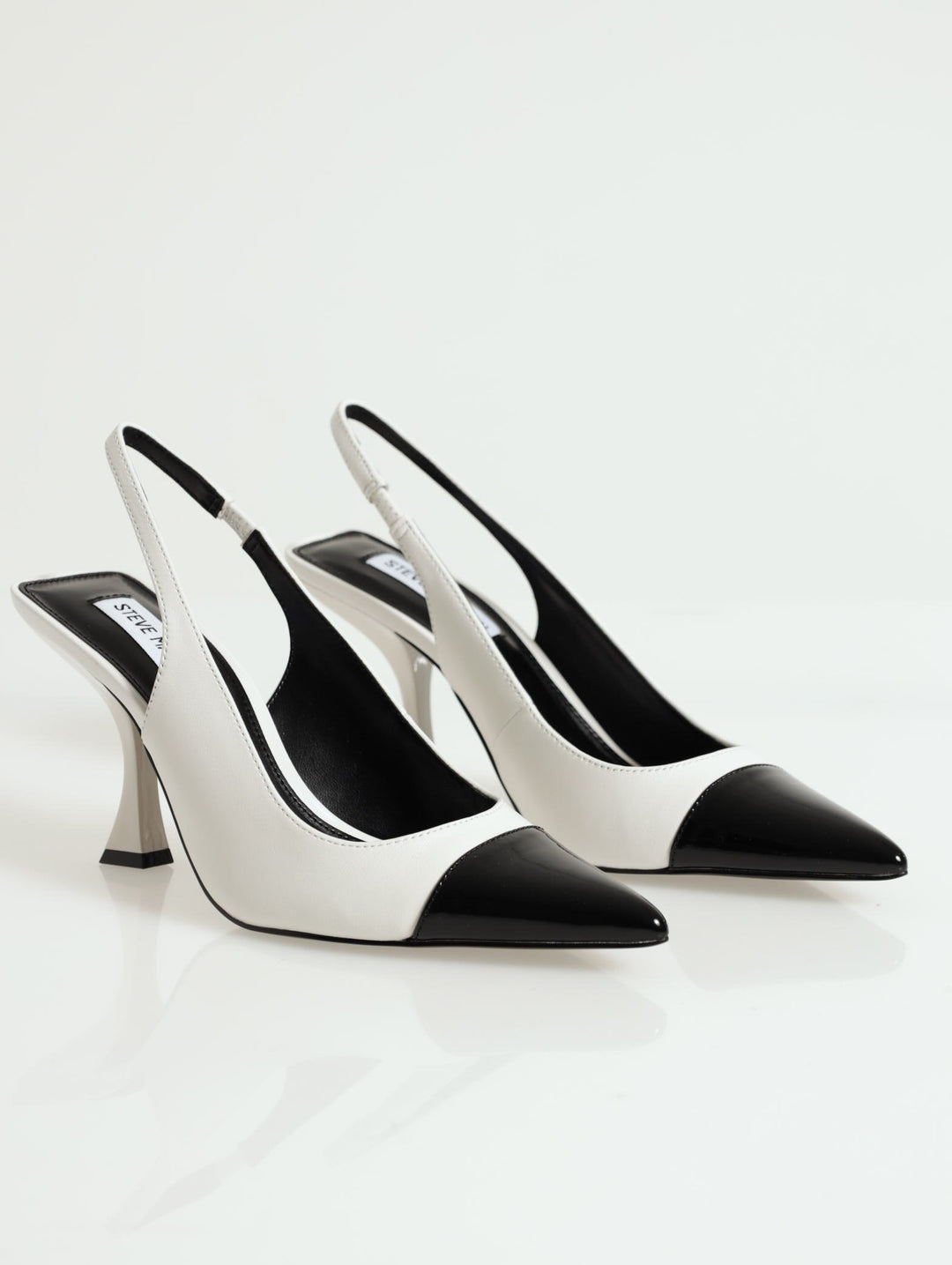 Niles Pointed Toe Slingback Heel - White/Black