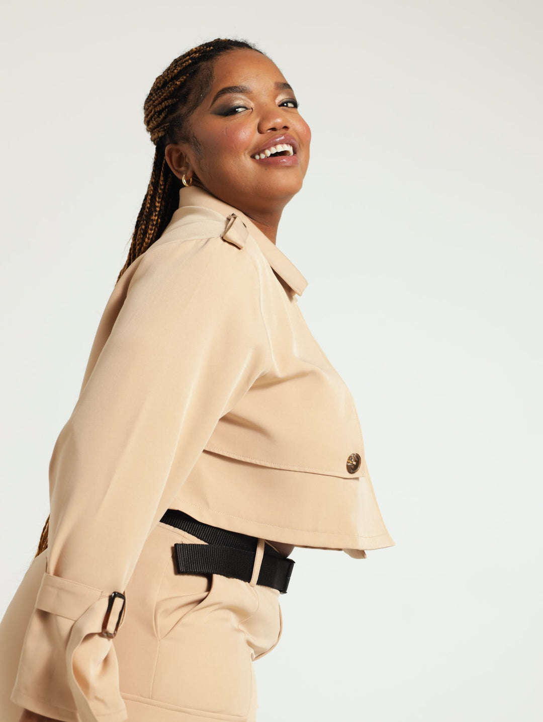 Cropped Trench - Camel