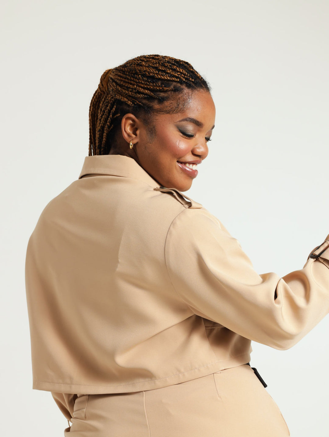 Cropped Trench - Camel