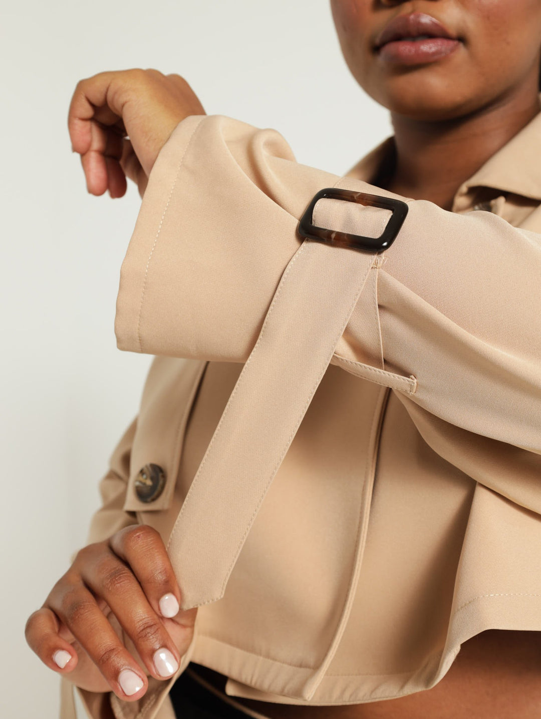 Cropped Trench - Camel