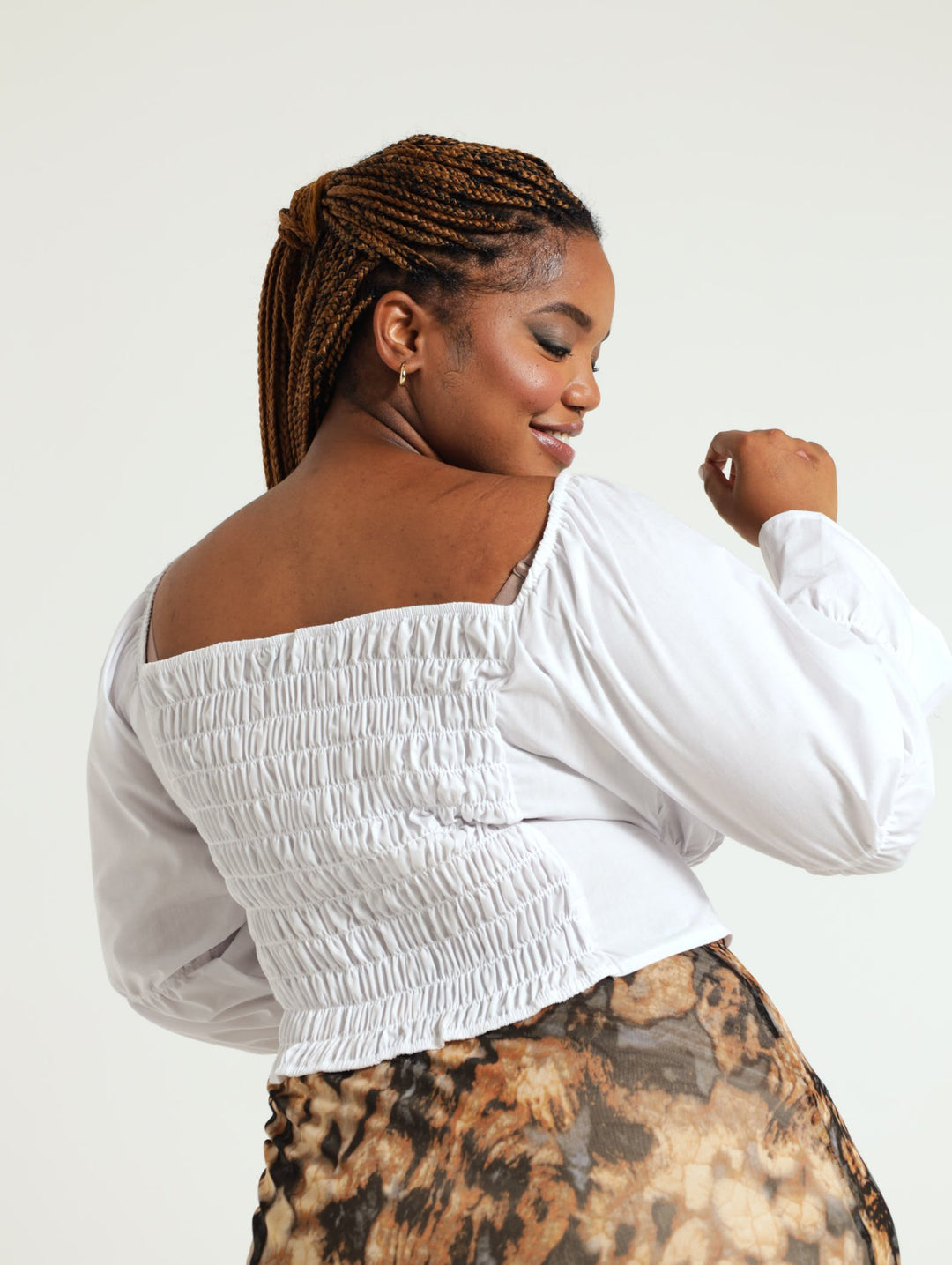 Poplin Corset Top - White