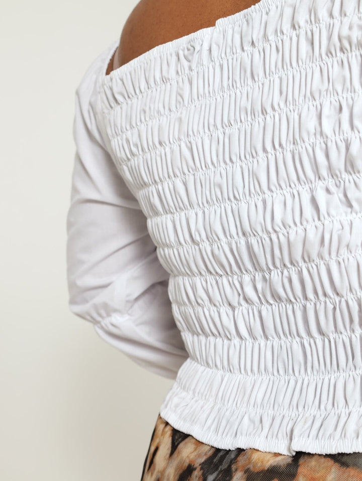 Poplin Corset Top - White