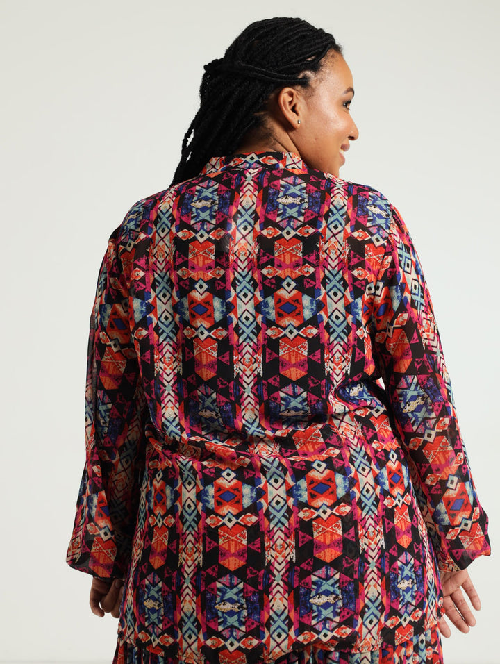 Button Down Chiffon Shirt