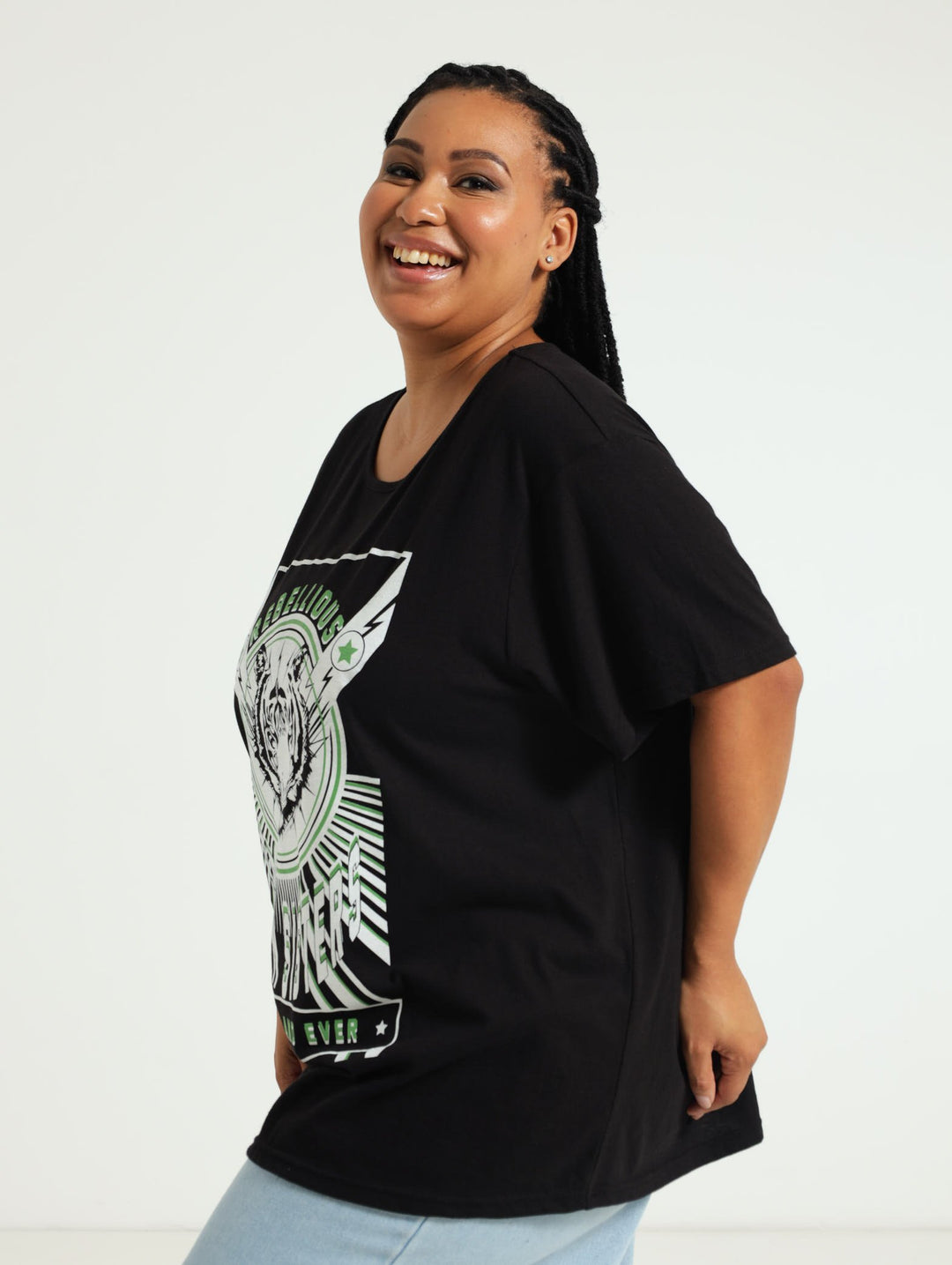 Tiger Oversize Tee - Black