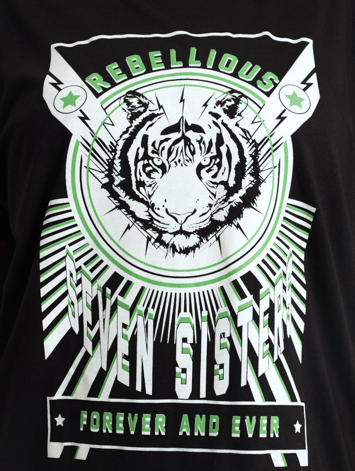 Tiger Oversize Tee - Black