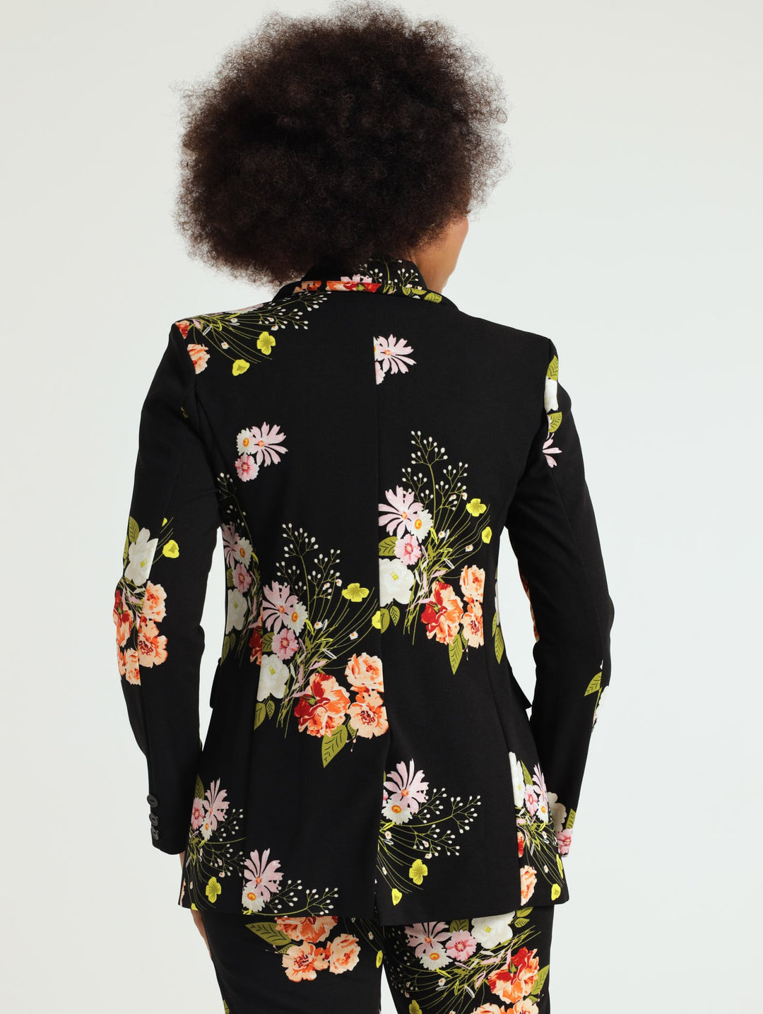 Printed Blazer - Black