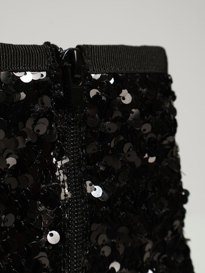 Sequin Sock Boot - Black