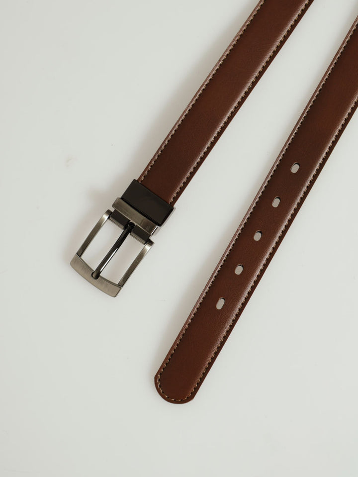 Boys Formal Reversible Belt - Tan