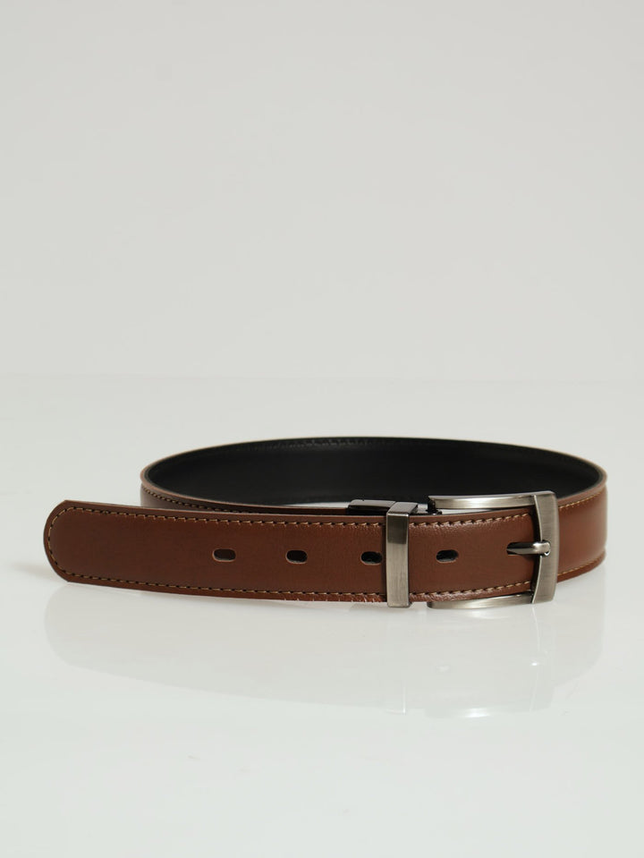 Boys Formal Reversible Belt - Tan