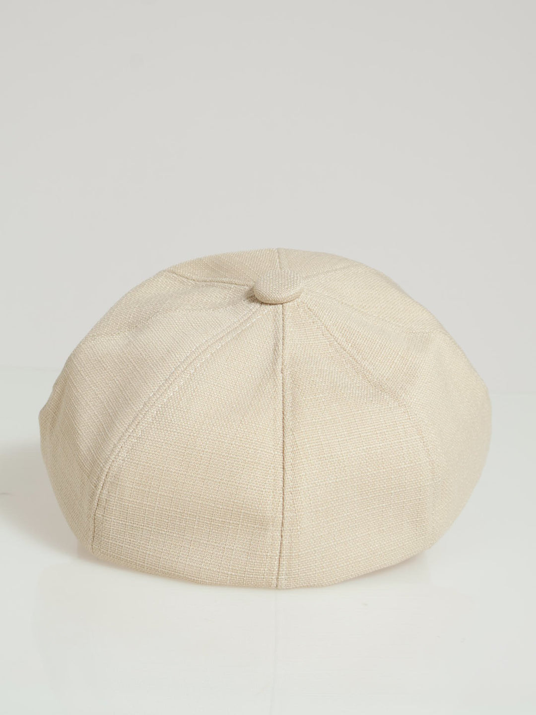 Button Detail Bakerboy Hat - Beige
