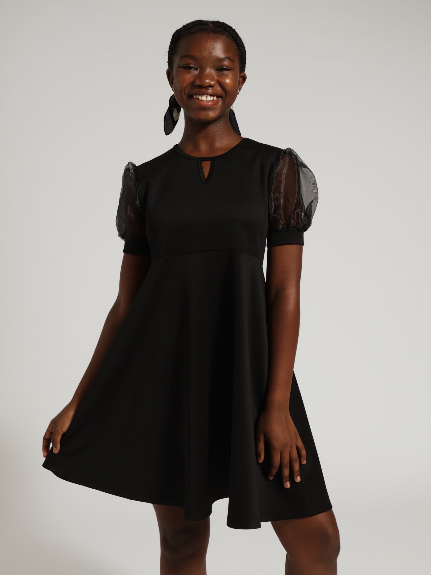 Girls Organza Sleeve Formal Dress - Black – Edgars