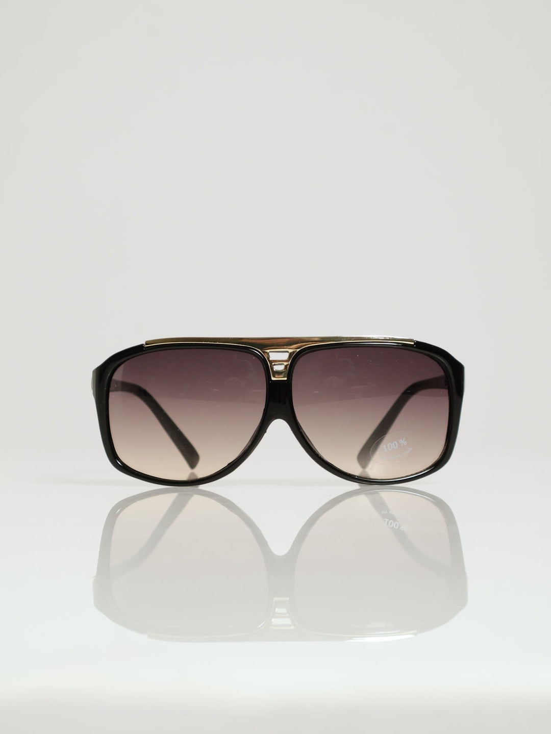 Retro Aviator Sunglasses - Black