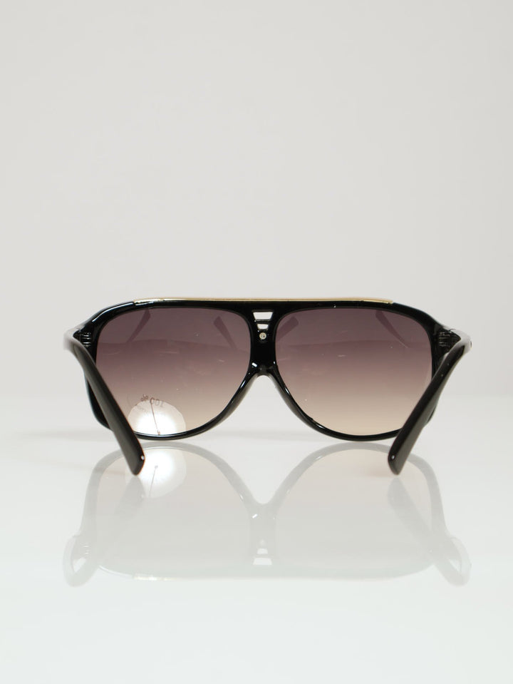 Retro Aviator Sunglasses - Black
