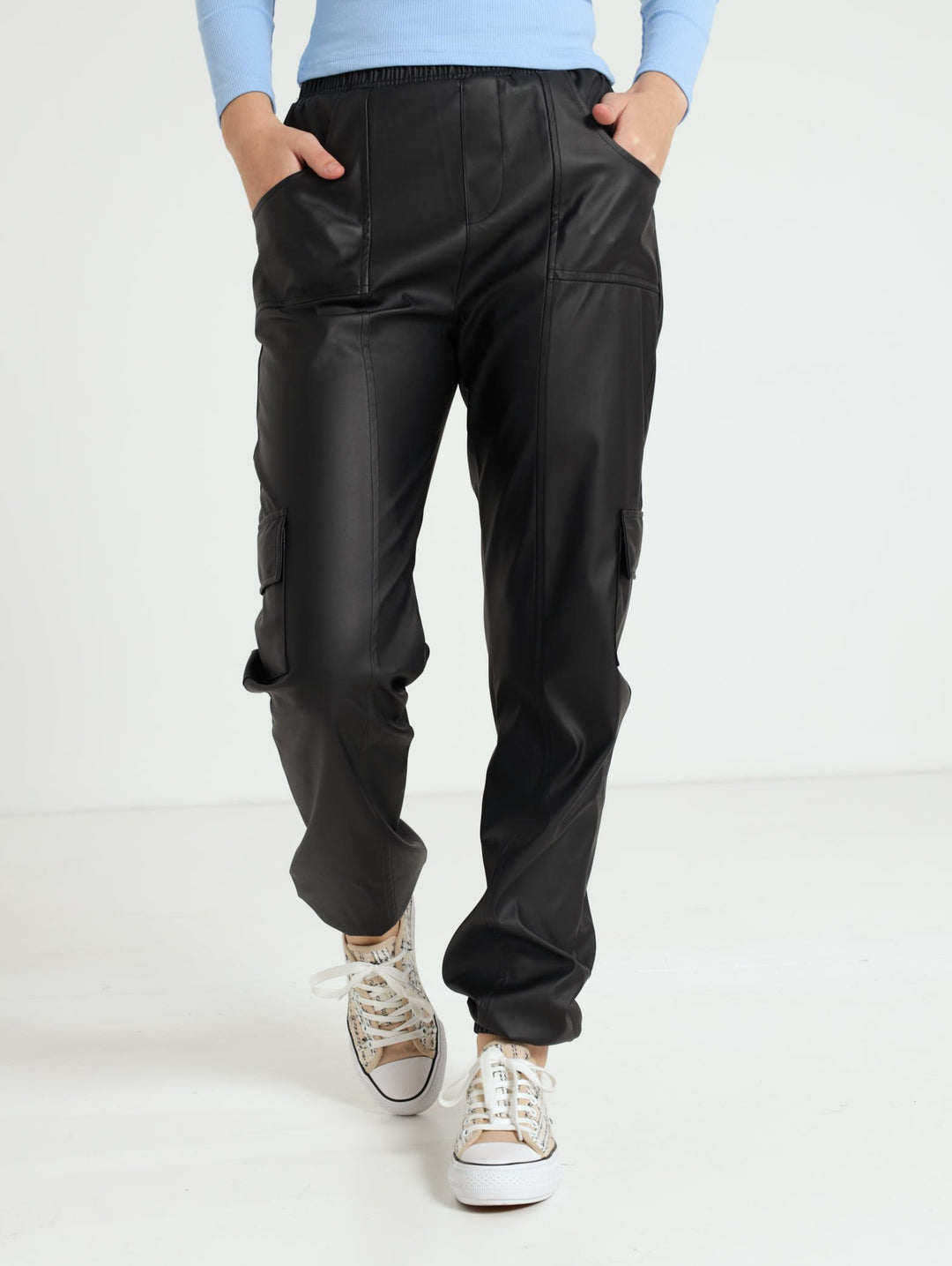 Girls Cargo Pants - Black