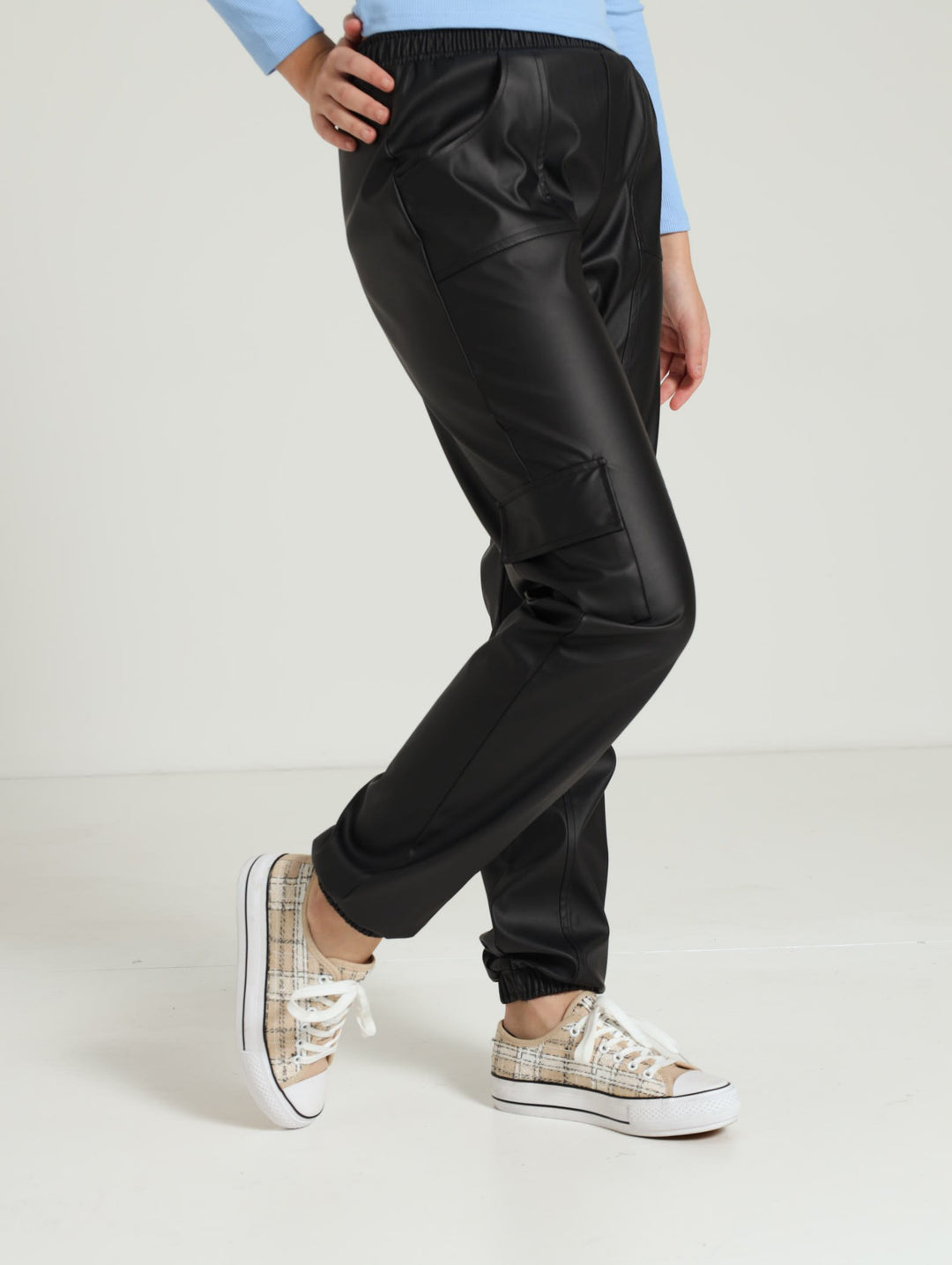 Girls Cargo Pants - Black