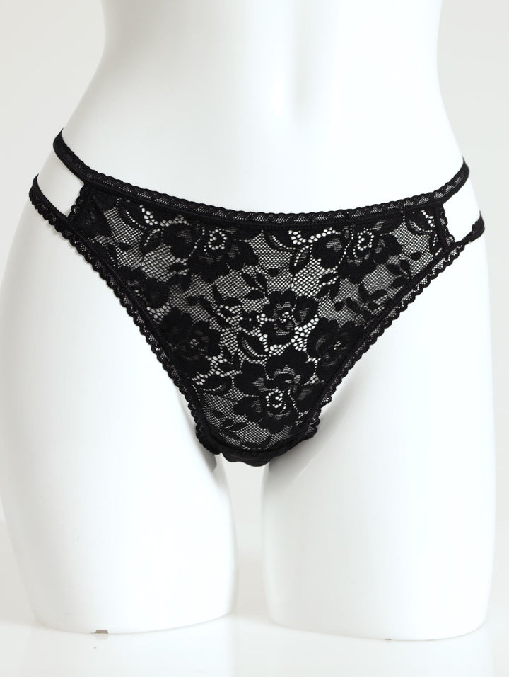 Single Lace G-String - Black