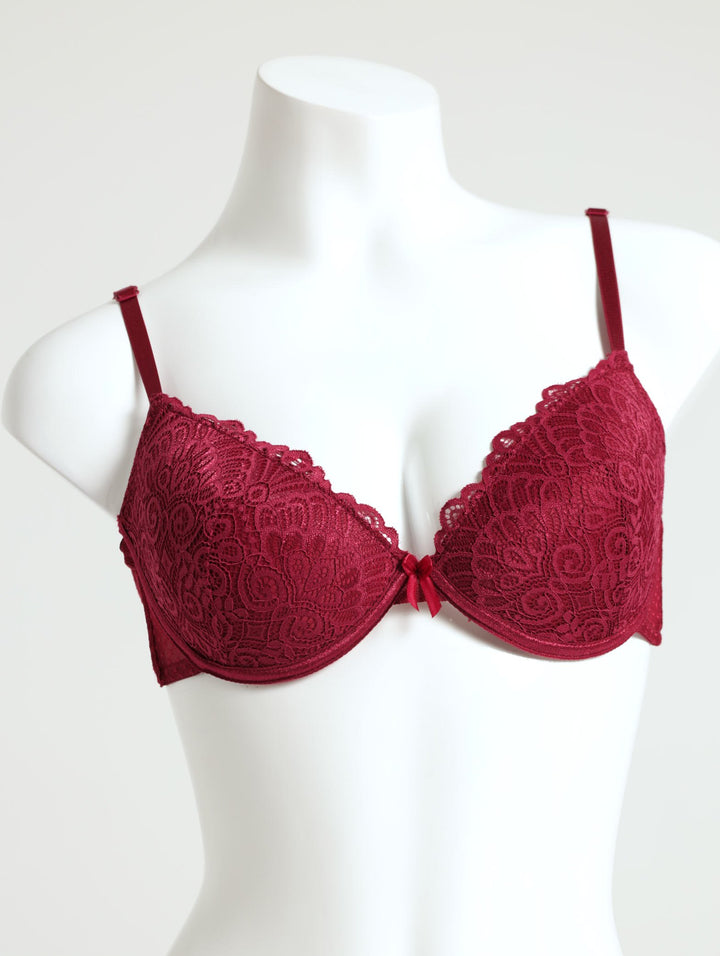 2 Pack Lace Plunge Bra - Navy/Pink