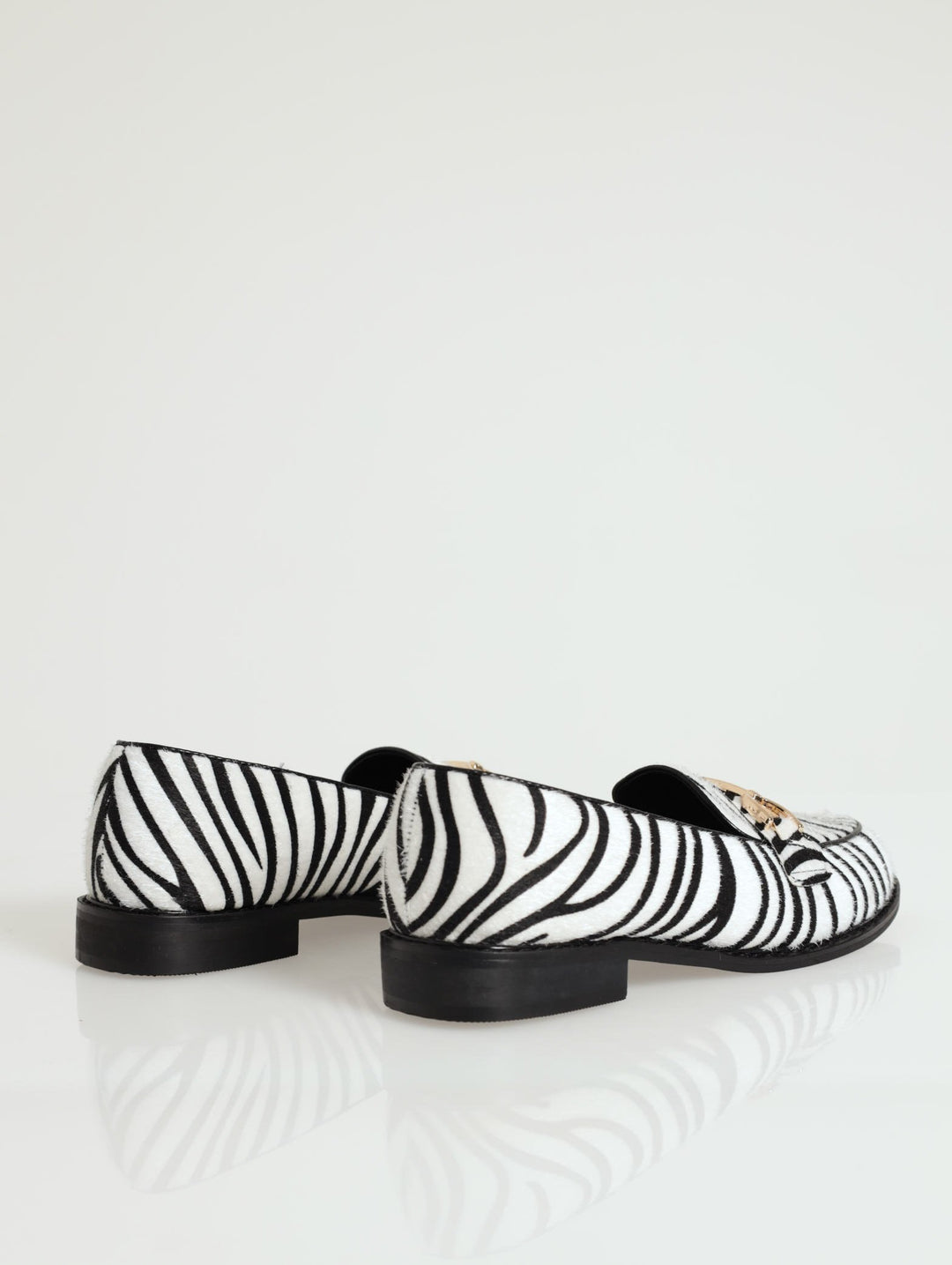 Printed Pony Hair Loafer - Black