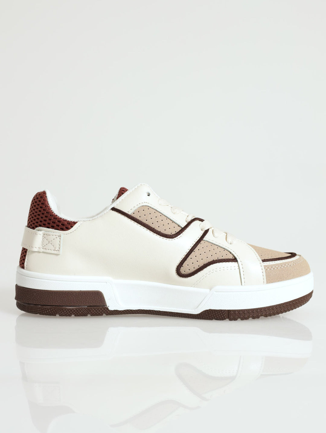 Briggs Panel Lace Up Sneaker - Beige