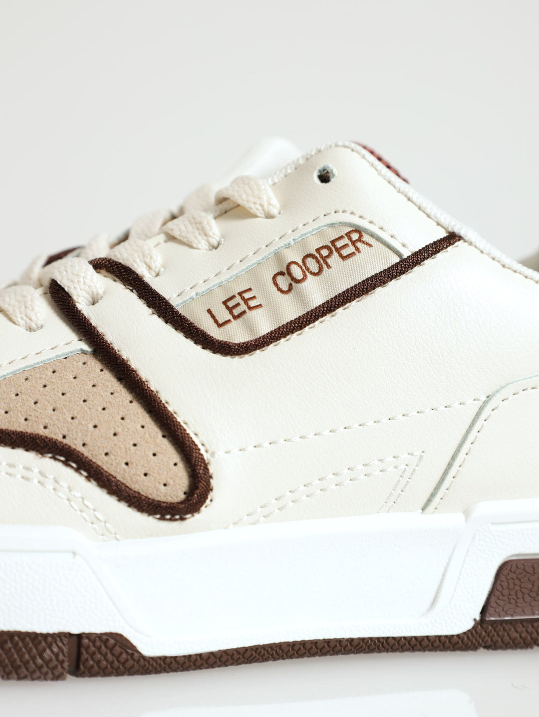 Briggs Panel Lace Up Sneaker - Beige