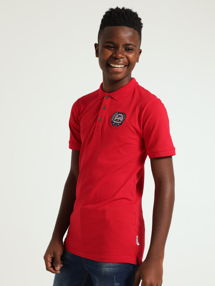 Boys Badge Golfer - Red