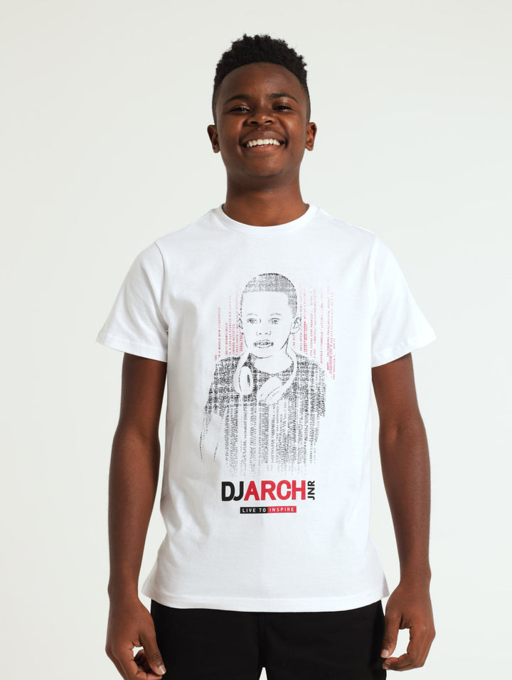 Boys DJ Arch Jnr Tee - White