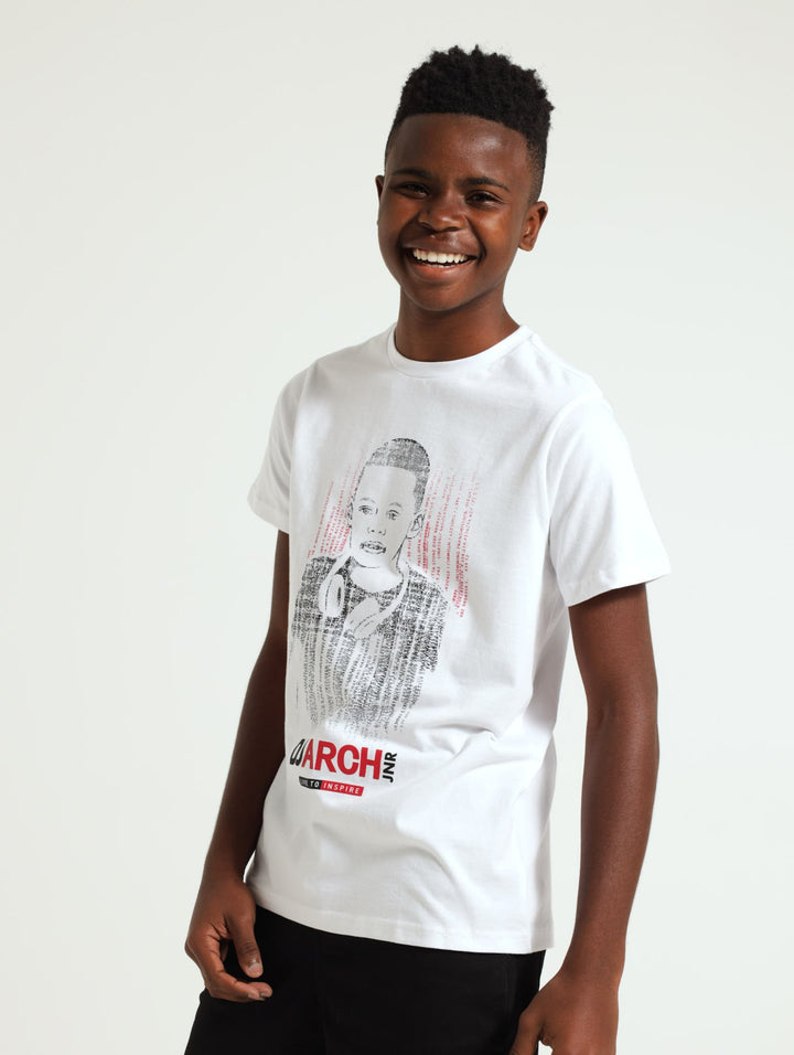 Boys DJ Arch Jnr Tee - White